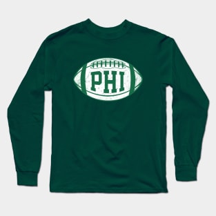 PHI Retro Football - Green Long Sleeve T-Shirt